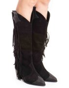 Vanilla Ciocate Marshall piele intoarsa neagra cu garnituri texturate