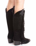 Vanilla Ciocate Marshall piele intoarsa neagra cu garnituri texturate