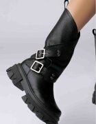 Vanilla Cizme biker din piele naturala Oman
