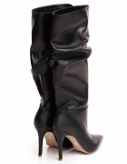 Vanilla Cizme din piele cu design drapat Obsidian Whisper