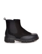 Vanilla Ghete Chelsea-Brogue din piele naturala intoarsa si neteda