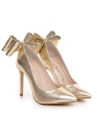 Vanilla Pantofi Stiletto cu toc subtire - piele naturala - aurii