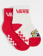 Vans Чорапи с памук - 2 чифта Аленочервен/Мръснобял