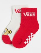 Vans Чорапи с памук - 2 чифта Аленочервен/Мръснобял