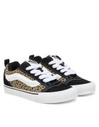 Vans Детски кецове - модел Knu Skool - естествена кожа - черен/леопардов принт