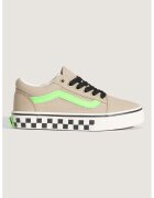Vans Кецове Old Skool с контрастно лого - Бежов пясък/Електриково Зелено