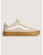 Vans Кожени маратонки Old Skool с текстил - Светлокафяв/Бял