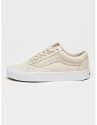 Vans Кожени спортни обувки Old Skool с десен - Бял/Светло бежово