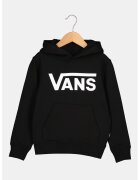 Vans Суитшърт с лого и джоб тип кенгуру - Бял/Черен