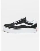 Vans Текстилни кецове Brooklyn с велур - Бял/Черен