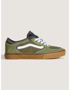 Vans Унисекс велурени спортни обувки Rowley Classic - Тъмнозелена маслина/Тъмно каки
