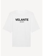 VELANTE OFFICIALE Унисекс тениска от органичен памук с лого - Бял/Черен