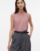 Vero Moda Блуза с дантелени ръкави Светлорозов