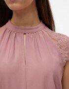 Vero Moda Блуза с дантелени ръкави Светлорозов