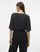 Vero Moda Блуза с лурекс Черен/Сребрист
