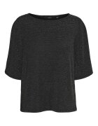Vero Moda Блуза с лурекс Черен/Сребрист