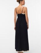 Vero Moda Дълга рокля с тънки презрамки Черен