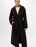 Vero Moda Дълго палто с колан Тъмнокафяв