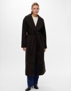 Vero Moda Дълго палто с колан Тъмнокафяв