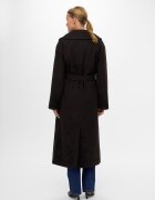 Vero Moda Дълго палто с колан Тъмнокафяв