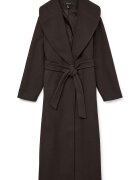 Vero Moda Дълго палто с колан Тъмнокафяв