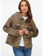 Vero Moda Дънково яке с шарка - Черен/Карамел/Синапено жълто
