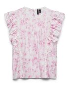 Vero Moda Флорална блуза Розово/Бледо розово
