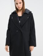 Vero Moda Палто с отделяща се качулка Черен