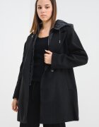 Vero Moda Палто с отделяща се качулка Черен