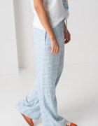 Vero Moda Панталон от лиосел с широк крачол Пастелносин
