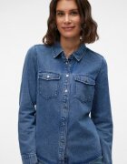 Vero Moda Риза Jennie от деним с пришити джобове