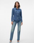 Vero Moda Риза Jennie от деним с пришити джобове