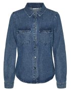 Vero Moda Риза Jennie от деним с пришити джобове