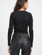 Vero Moda Слим блуза Chloe с органичен памук Черен