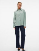 Vero Moda Свободна риза Lexie с панделка Бледозелен