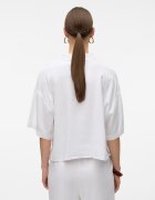Vero Moda Свободна риза с лен Бял