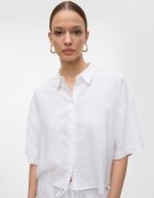 Vero Moda Свободна риза с лен Бял