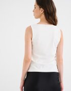 Vero Moda Топ с драпирано деколте Мръснобял