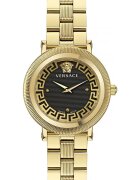 Versace Часовник за дами - Кварцов - Инокс - Златист/Черен