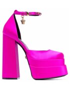 Versace Елегантни обувки на платформа с ток Fuchsia Медуза висулка 37.5 EU 1002005-DRA67-1PA4V