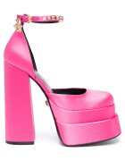 Versace Елегантни обувки на платформа с ток Цикламено розово Медуза висулка 38 EU 1002005-DRA67-1PA4V