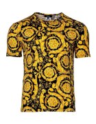 Versace Флорална тениска 48283 с органичен памук - Златист/Черен