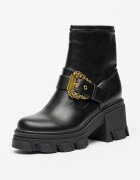 Versace Jeans Couture Боти с масивен ток Черен