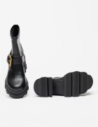 Versace Jeans Couture Боти с масивен ток Черен