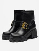 Versace Jeans Couture Боти с масивен ток Черен