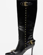 Versace Jeans Couture Ботуши с остър връх и цип Черен