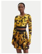 Versace Jeans Couture Дамска блуза - вталена кройка - черна - полиестер