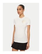 Versace Jeans Couture Дамска тениска бяла на цвят - от памук
