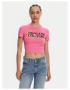 Versace Jeans Couture Дамска тениска розова - памук