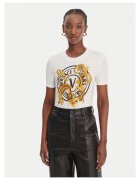 Versace Jeans Couture Дамска тениска - вталена кройка - бяла - памук